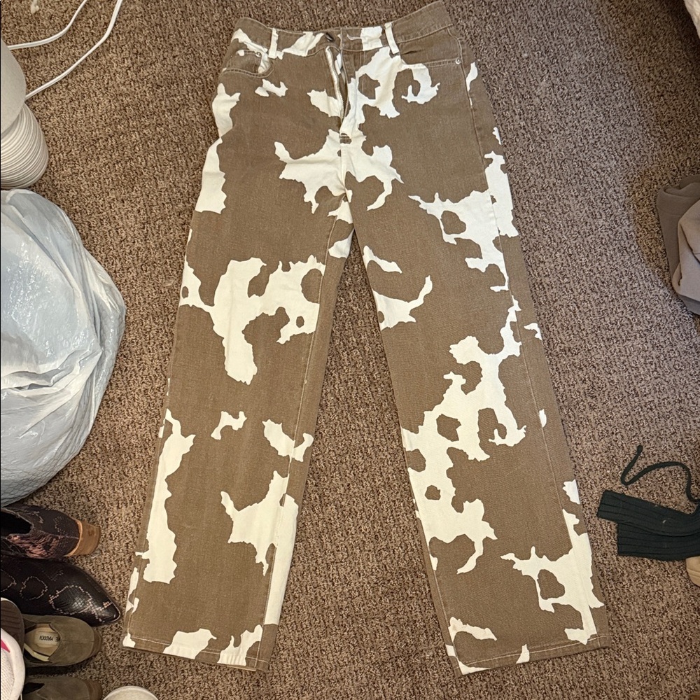12th Tribe Cow print Pants